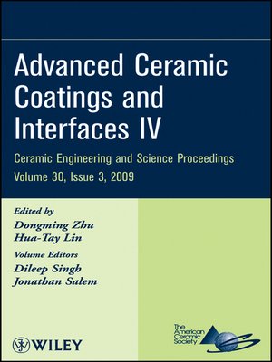 cover image of Advanced Ceramic Coatings and Interfaces IV